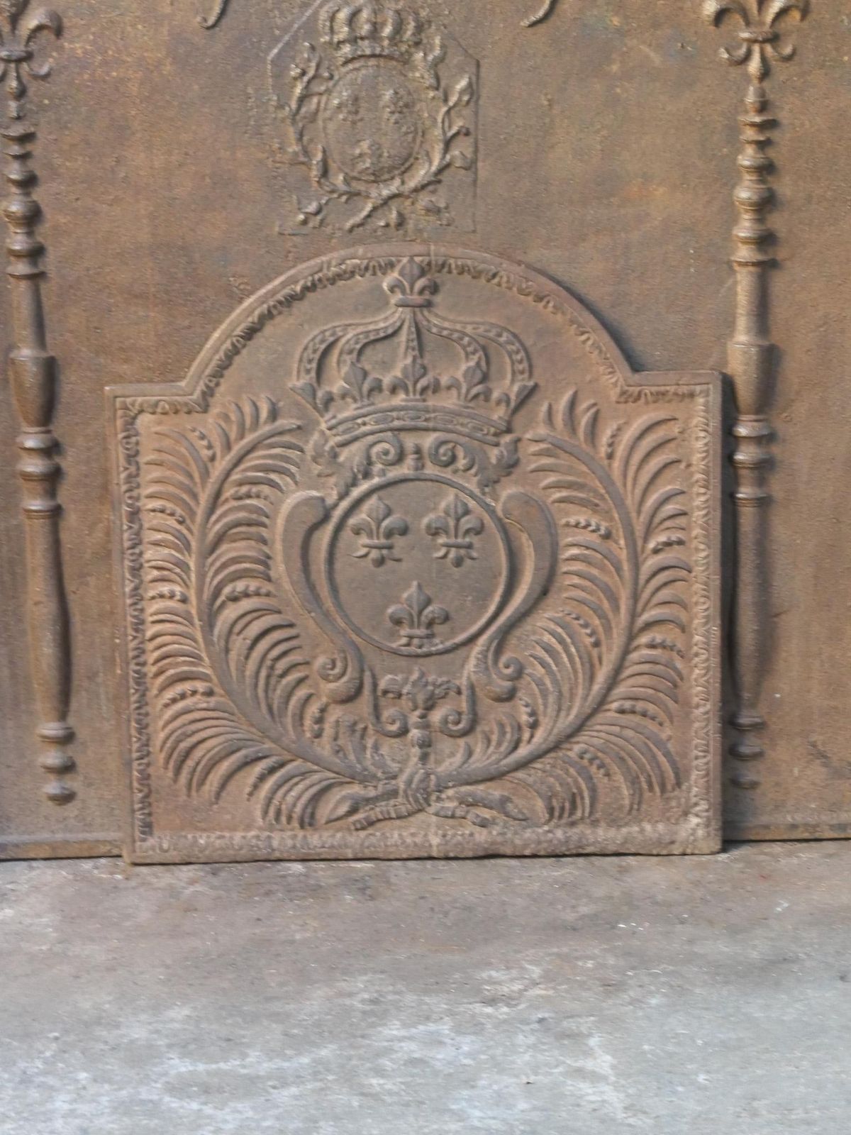 18th Century French Louis XV 'Arms Of France' Fireback / Backsplash photo for sale