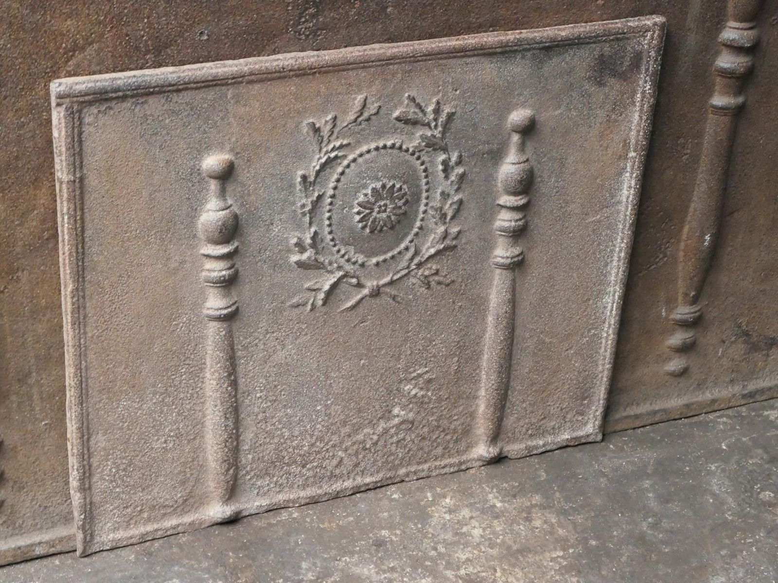 Antique French Neoclassical Fireback / Backsplash, 18th   19th Century photo vintage