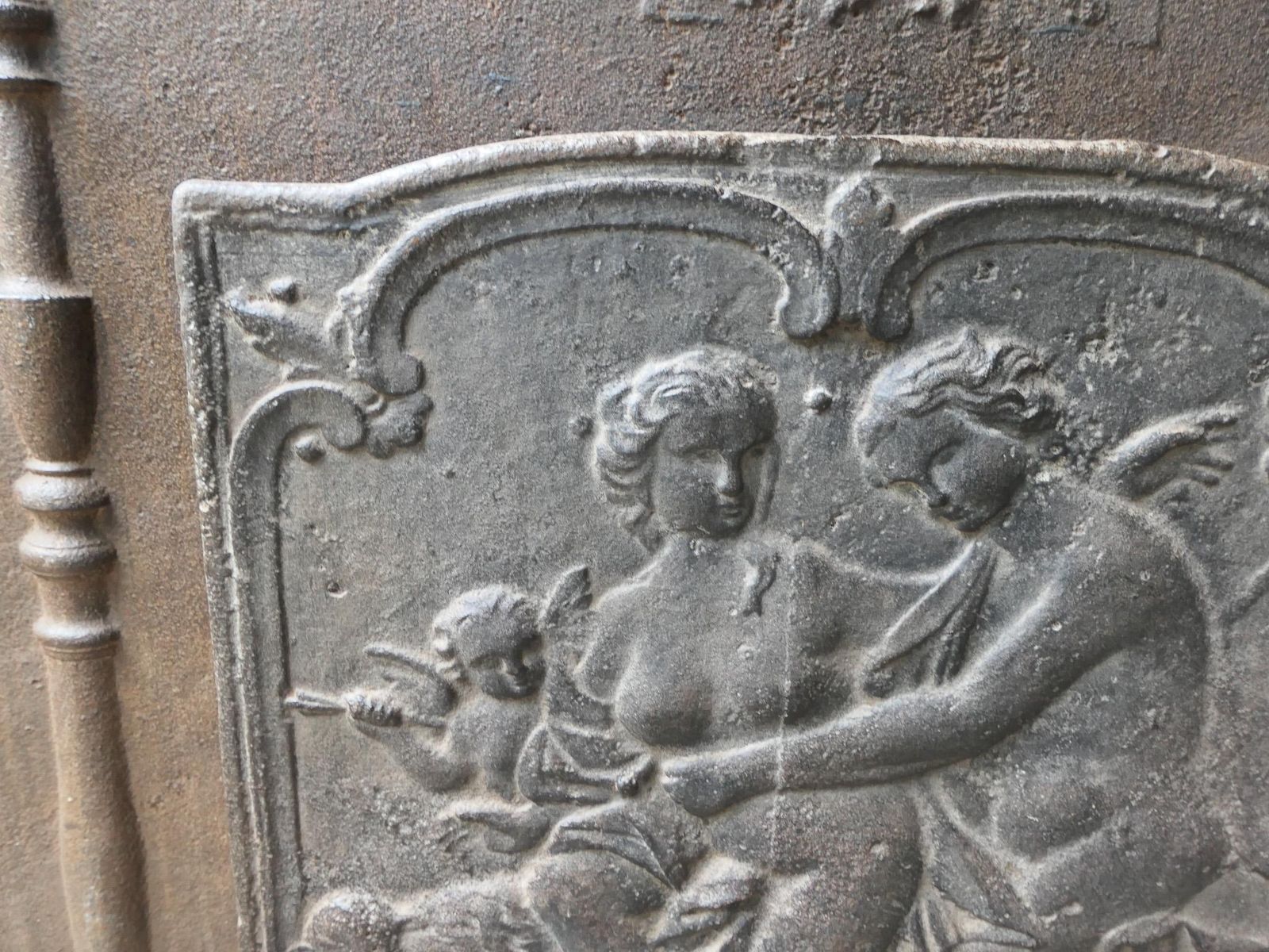 18th Century French Louis XV Period Fireback / Backsplash photo vintage
