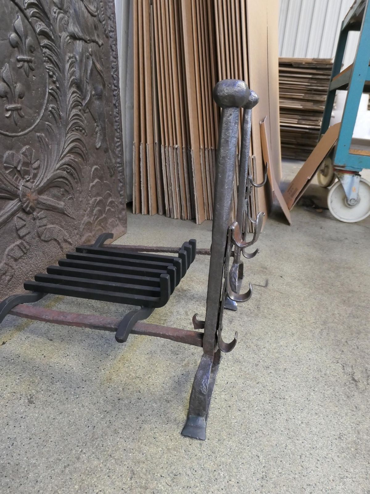 photo furniture French Louis XIII Period Fireplace Grate Or Fire Basket, 17th Century