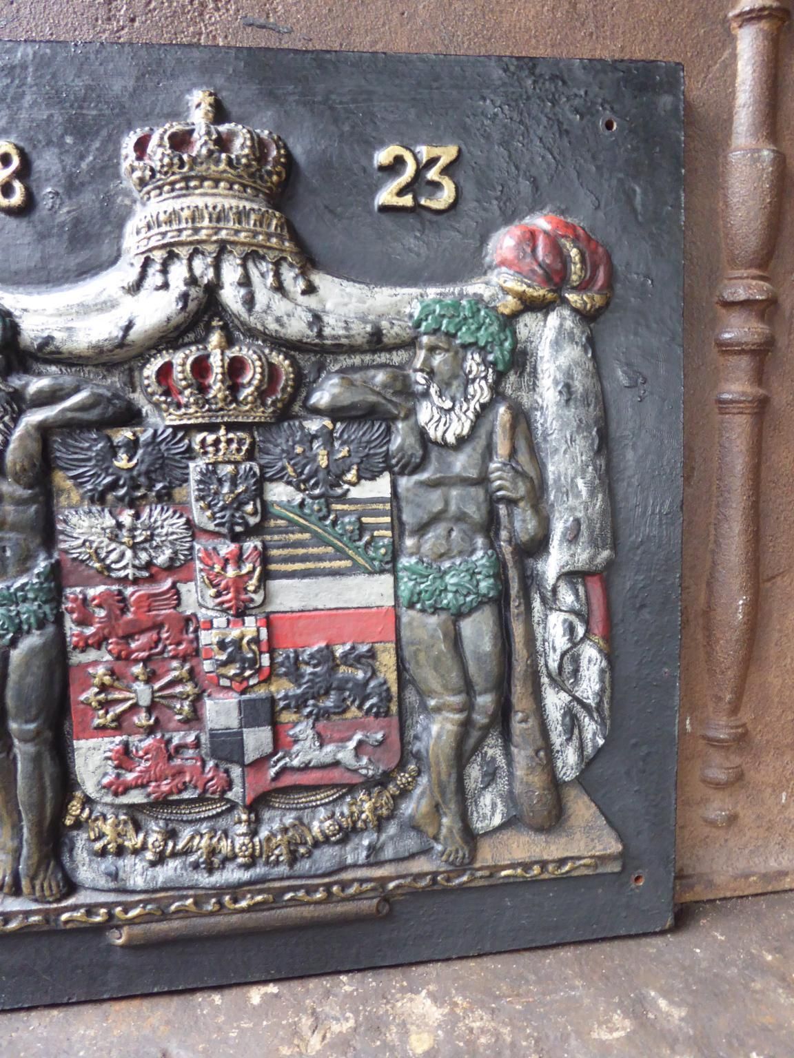 German Neoclassical Style Coat Of Arms Fireback / Backsplash photo buy