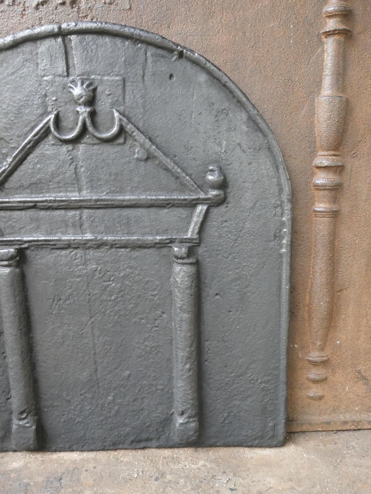 photo furniture French Gothic 'Pillars And Pediment' Fireback, 17th Century