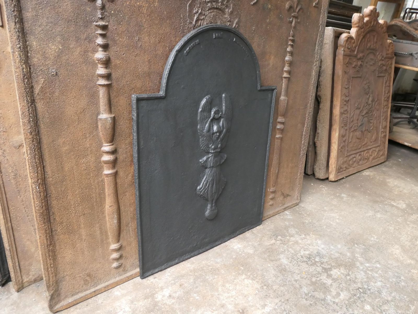 photo furniture Antique French Neoclassical Fireback / Backsplash, 18th 19th Century