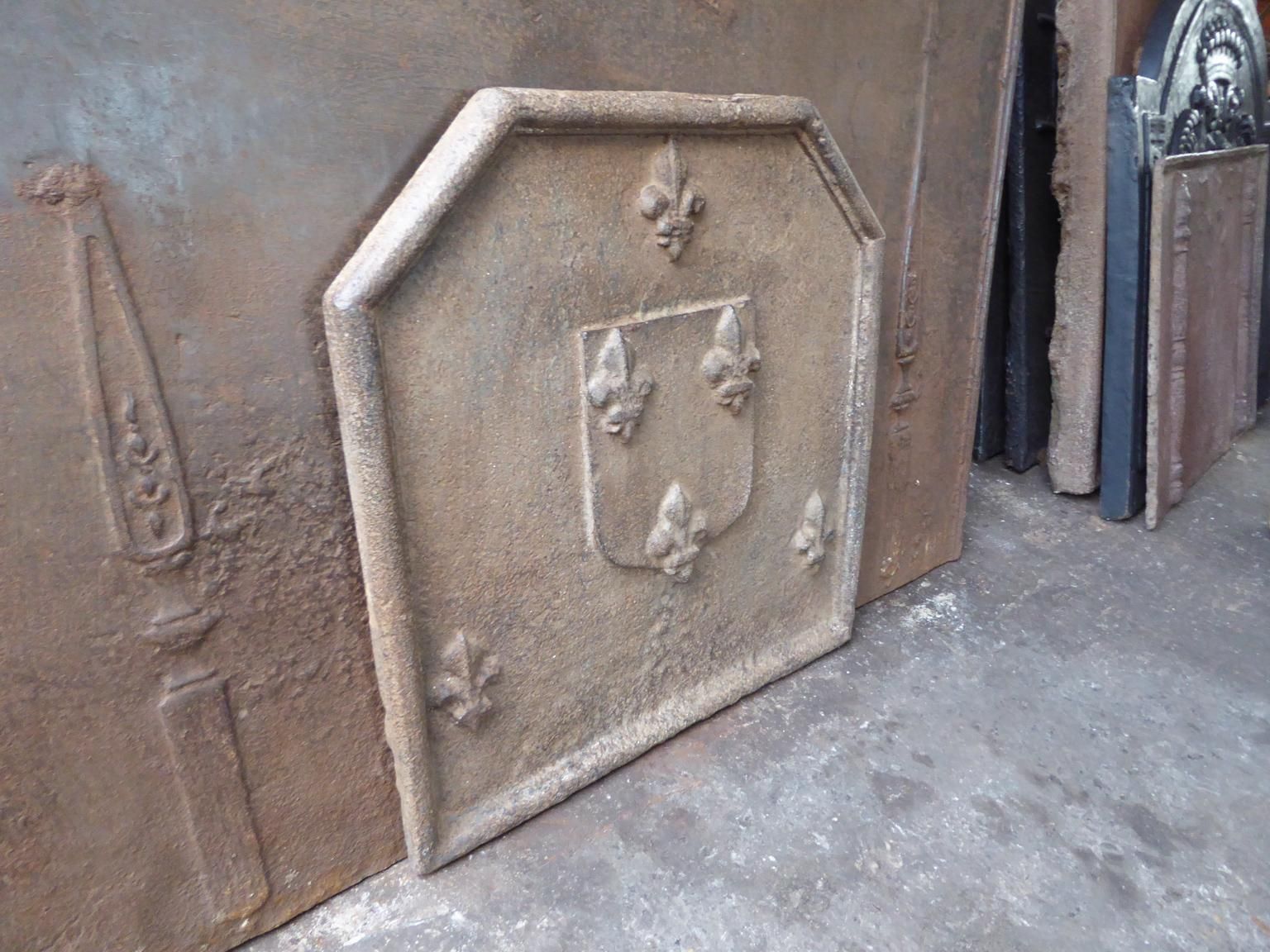 photo furniture 17th   18th Century French Louis XIV 'Fleurs De Lys' Fireback / Backsplash