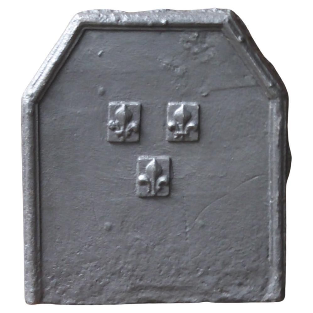 18th Century French Louis XIV 'Fleurs De Lys' Fireback / Backsplash