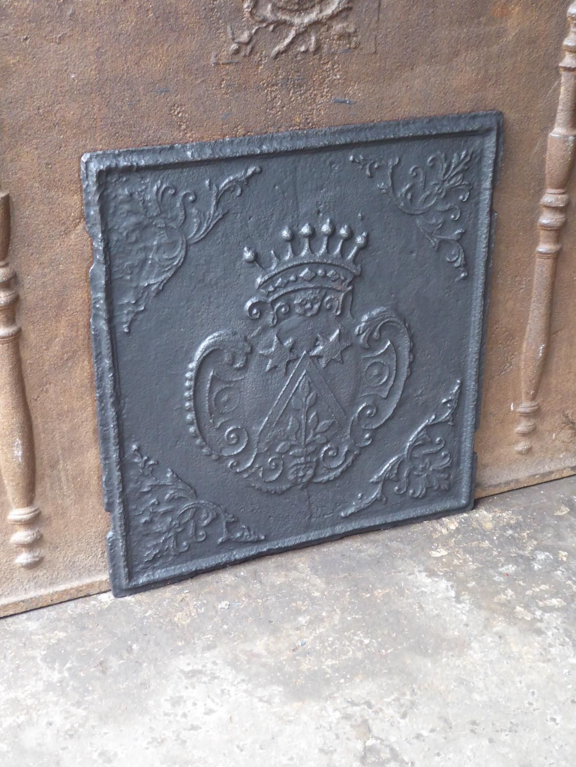 18th Century German Louis XV 'Coat Of Arms' Fireback / Backsplash photo Home Decor