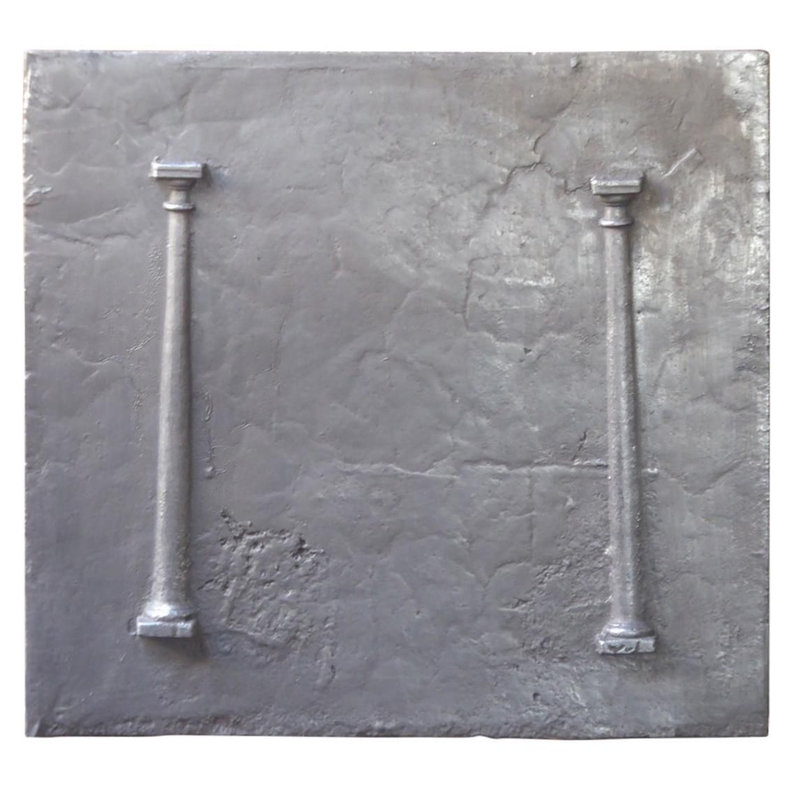 French Neoclassical 'Pillars Of Freedom' Fireback / Backsplash