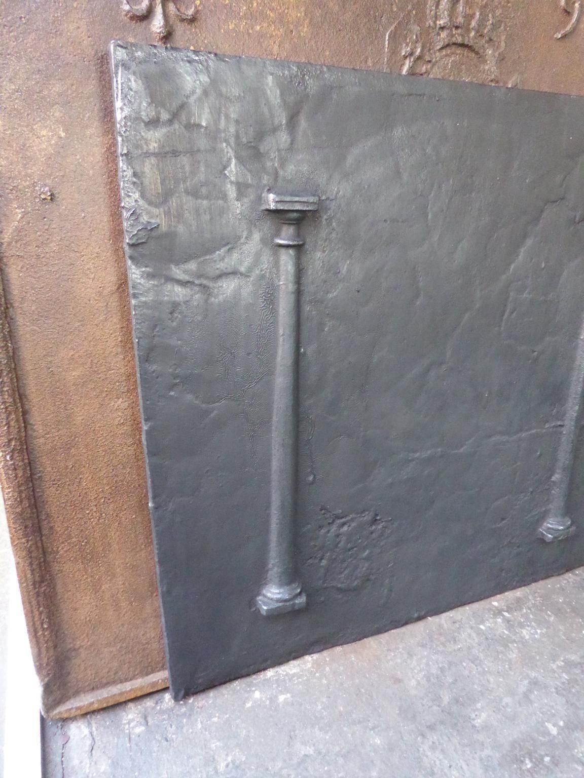 French Neoclassical 'Pillars Of Freedom' Fireback / Backsplash photo 661.0