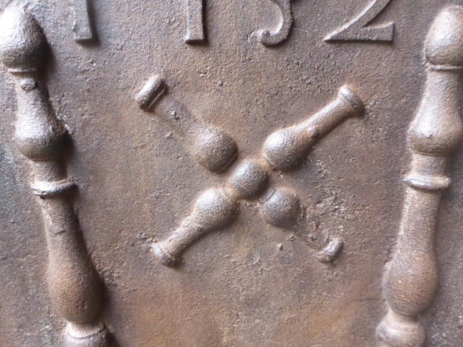 18th Century French Louis XIV 'Saint Andrew's Cross' Fireback / Backsplash photo 832.0
