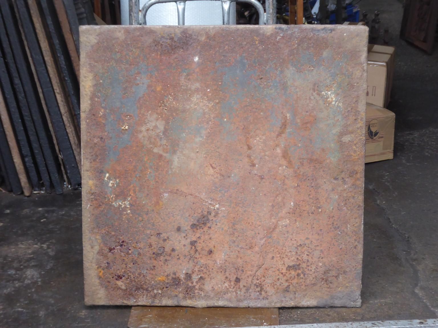 photo furniture Antique French 'Marriage' Fireback / Backsplash, 18th Century
