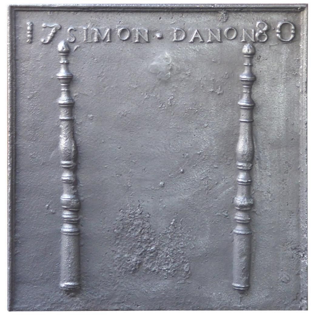 French Louis XV 'Pillars Of Hercules' Fireback / Backsplash, 18th Century