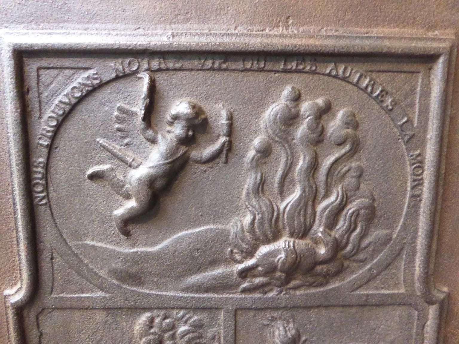18th Century French 'Allegory Of Love' Fireback / Backsplash photo vinterior