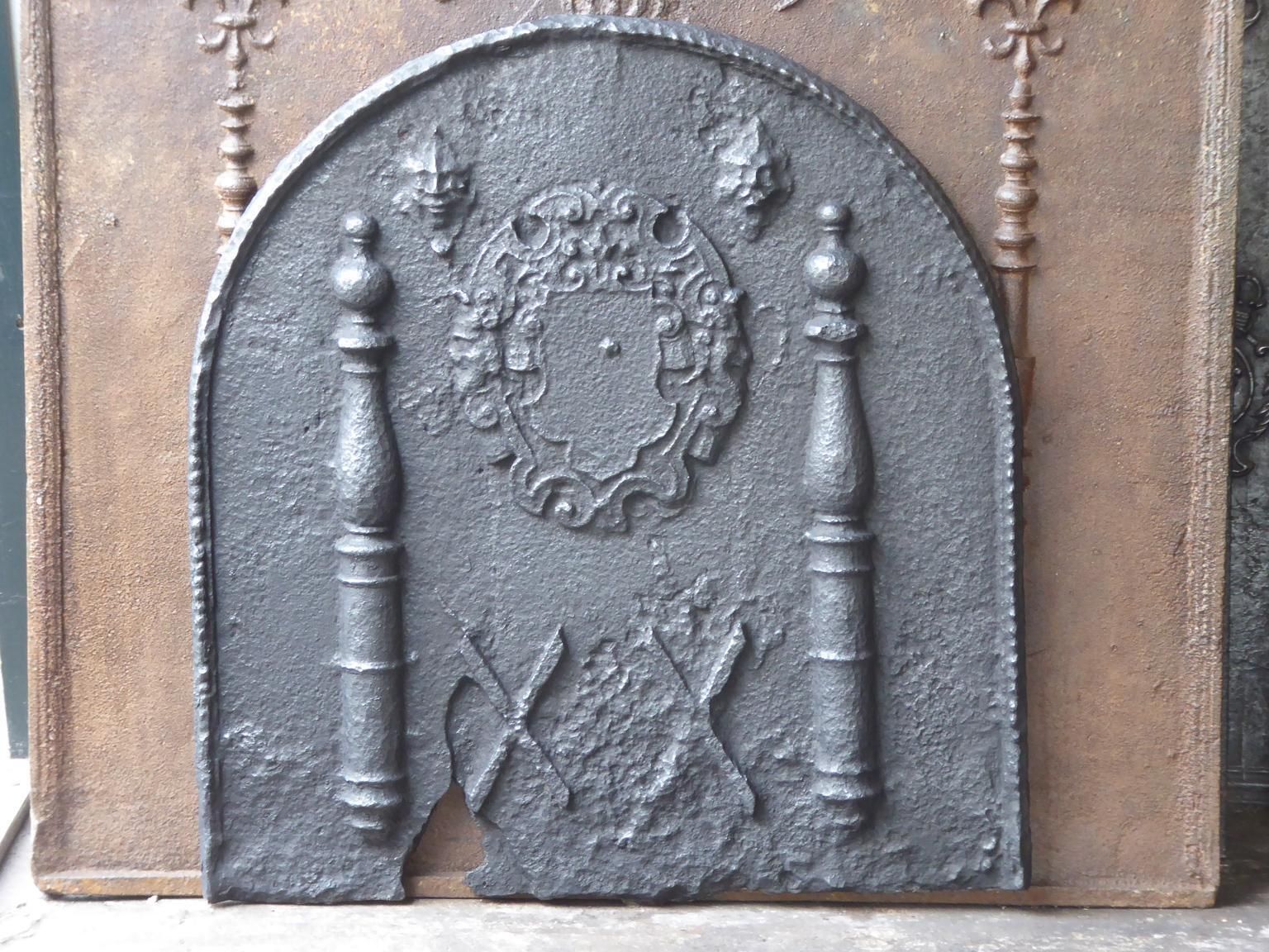17th Century French Louis XIII 'Coat Of Arms' Fireback / Backsplash photo furniture