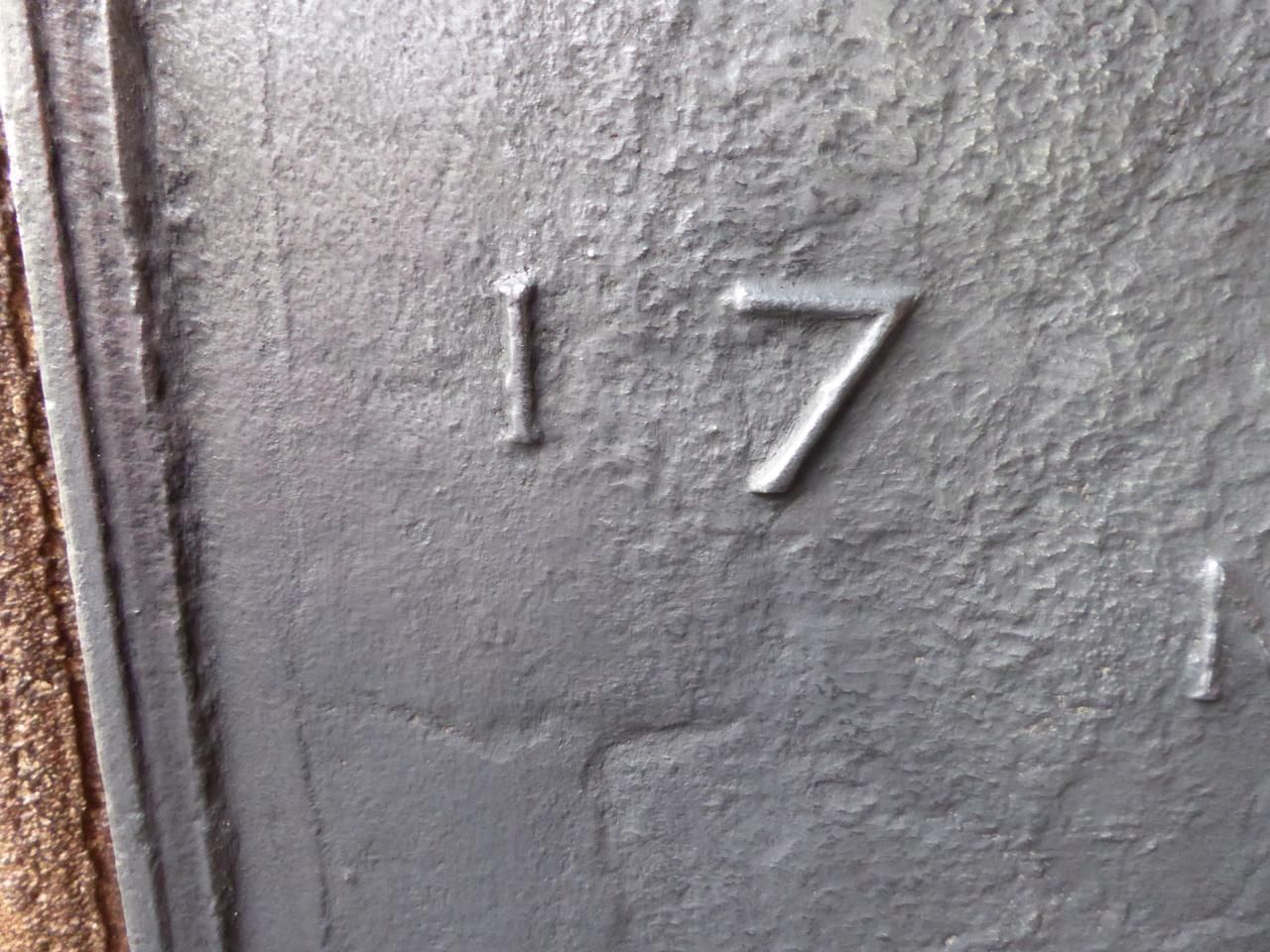 18th Century French Neoclassical 'Marriage' Fireback / Backsplash photo vinterior