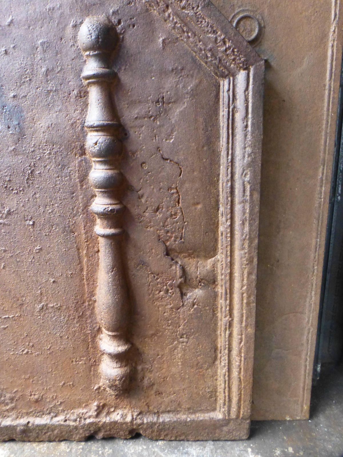 18th Century French Fireback / Backsplash With Pillars Of Hercules photo 917.0