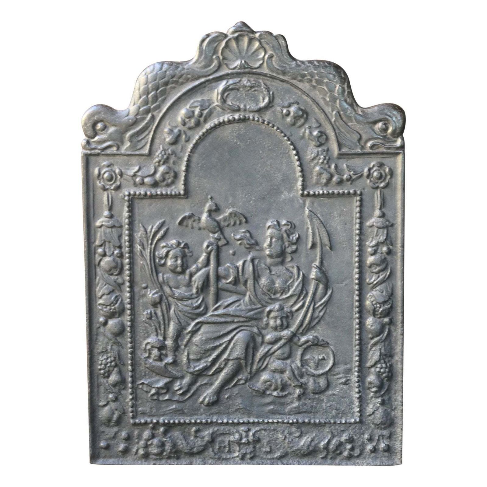 Antique Dutch Louis XIV 'The Hope' Fireback / Backsplash, 17th   18th Century