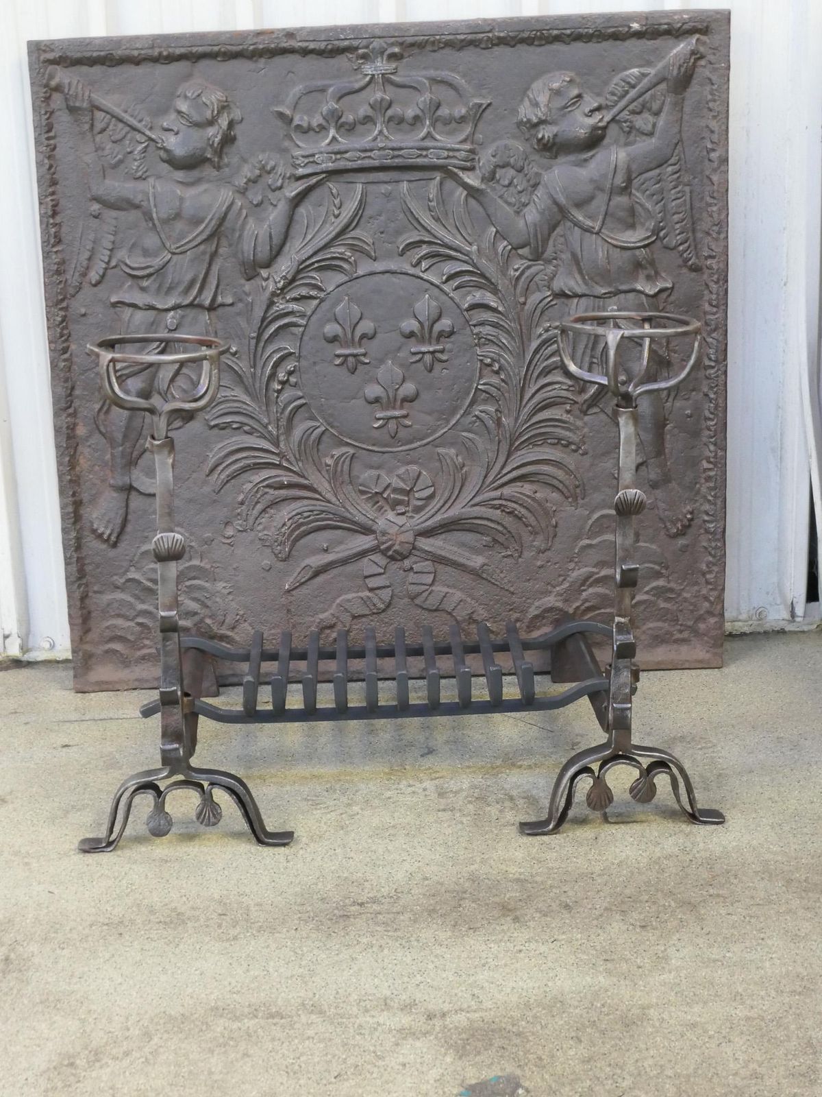 French Louis XIII Period Fireplace Grate Or Fire Basket, 17th Century photo furniture