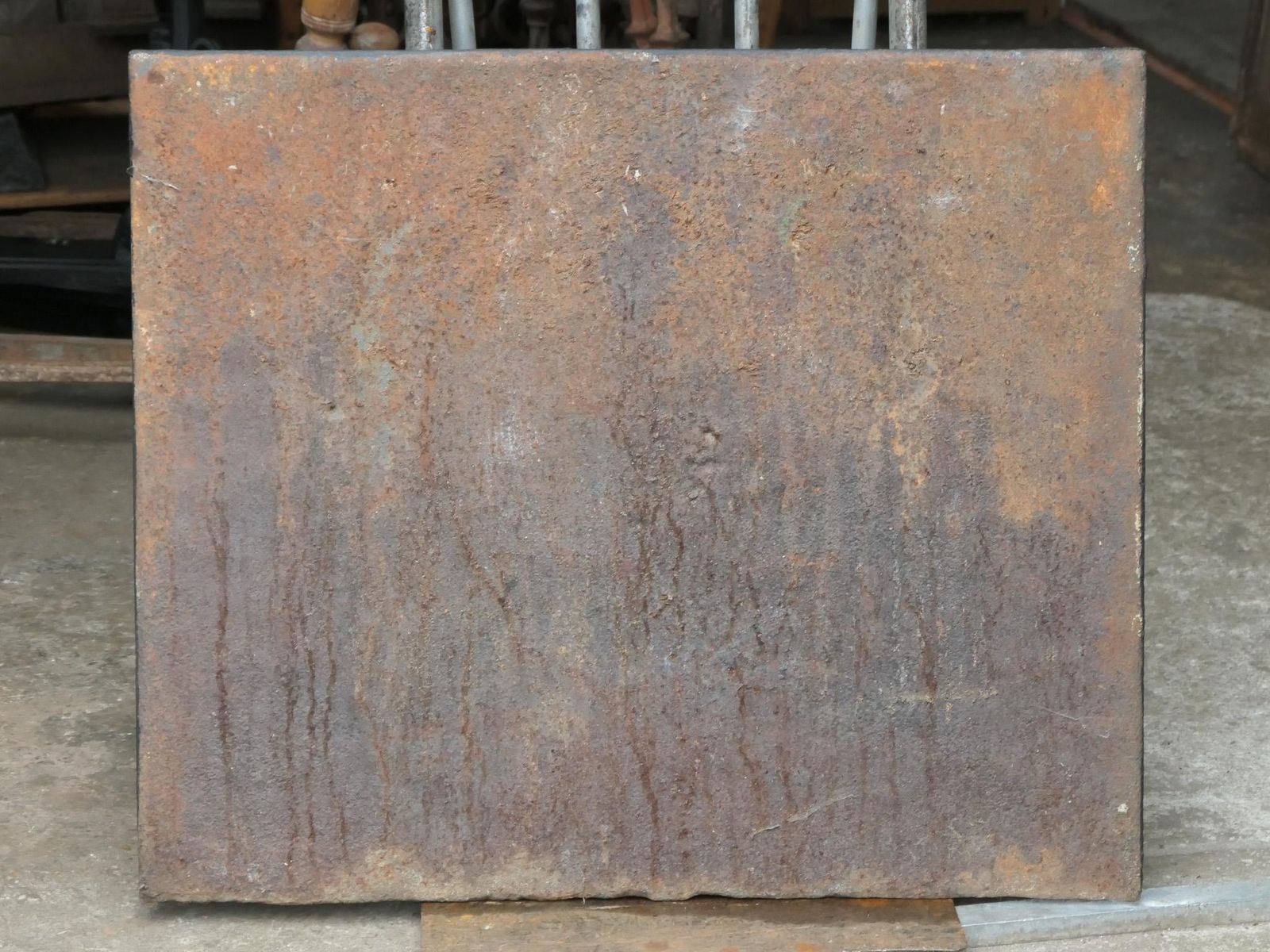 Antique Louis XIV 'Pillars With Saint Andrew's Cross' Fireback / Backsplash photo furniture