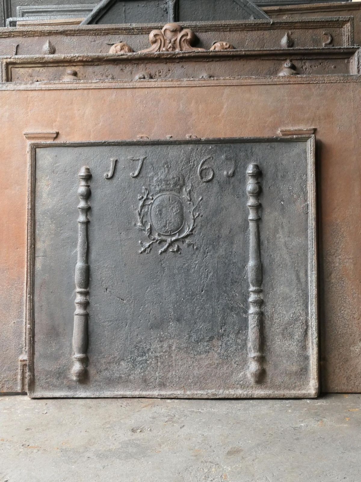 French Louis XV 'Arms Of France' Fireback / Backsplash, 18th Century photo furniture