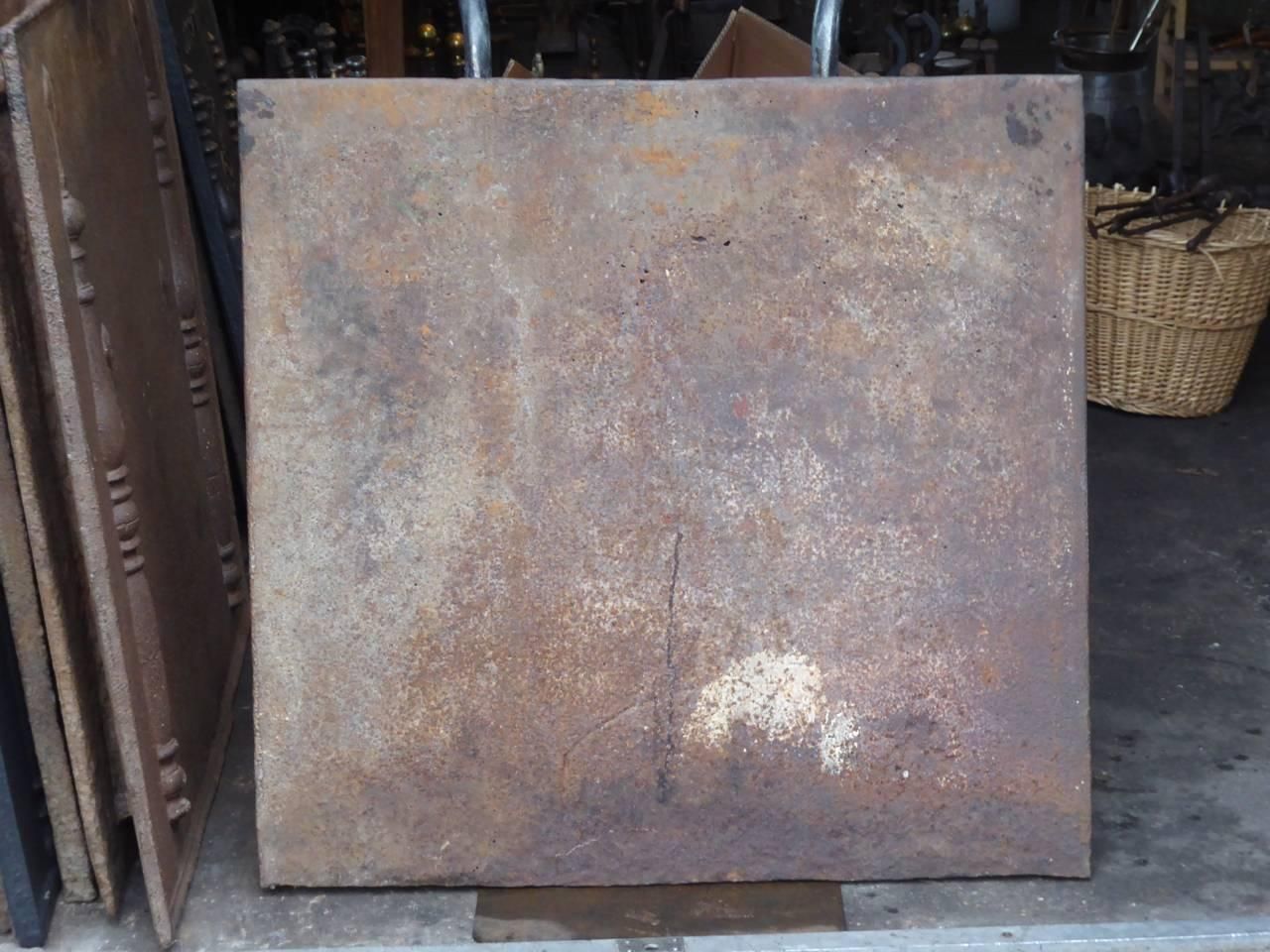 photo furniture French 'Pillars With Crosses' Fireback / Backsplash, 18th Century