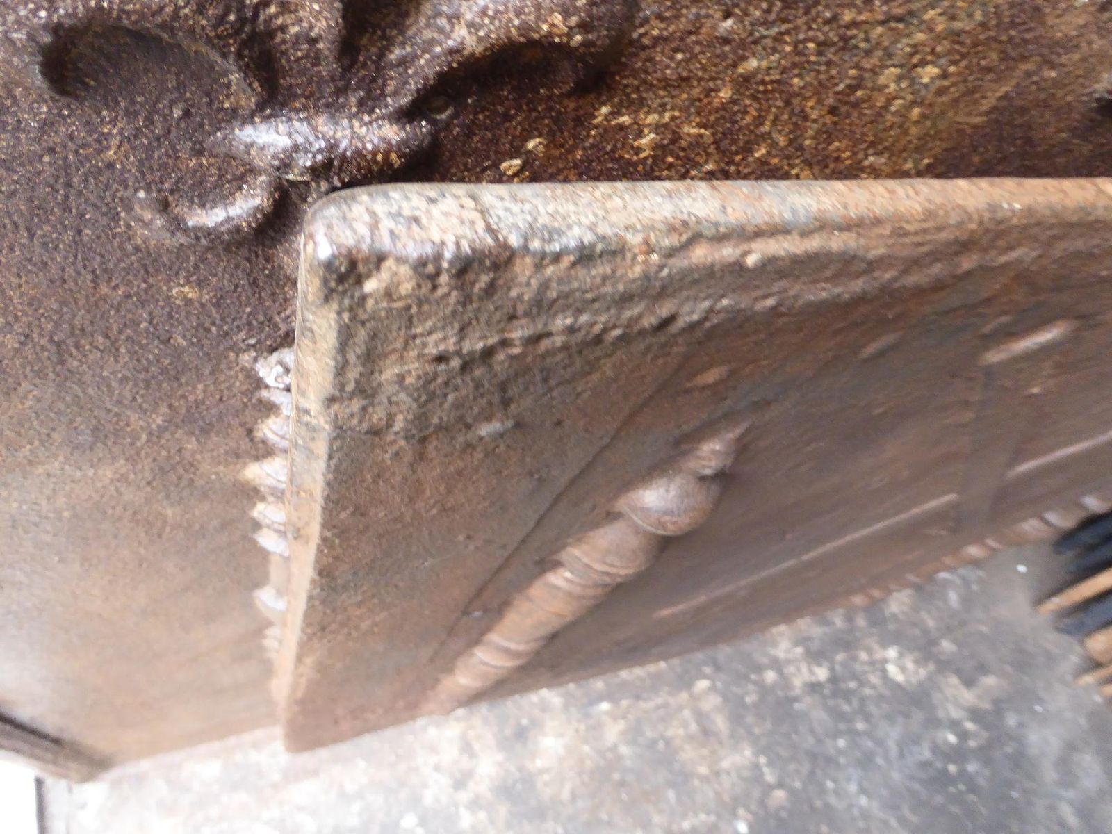 18th Century French Pillars With Saint Andrew's Cross Fireback / Backsplash photo for sale