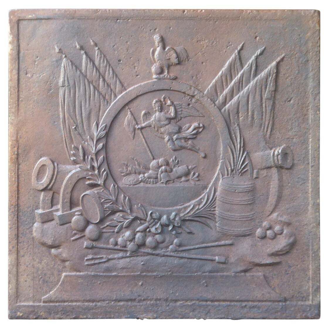 Antique Fireback / Backsplash With An Allegory Of France, 19th Century