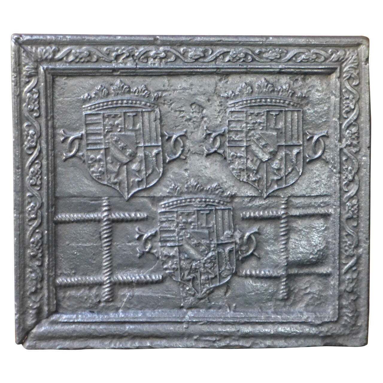 16th Century French 'Lorraine Coat Of Arms' Fireback / Backsplash