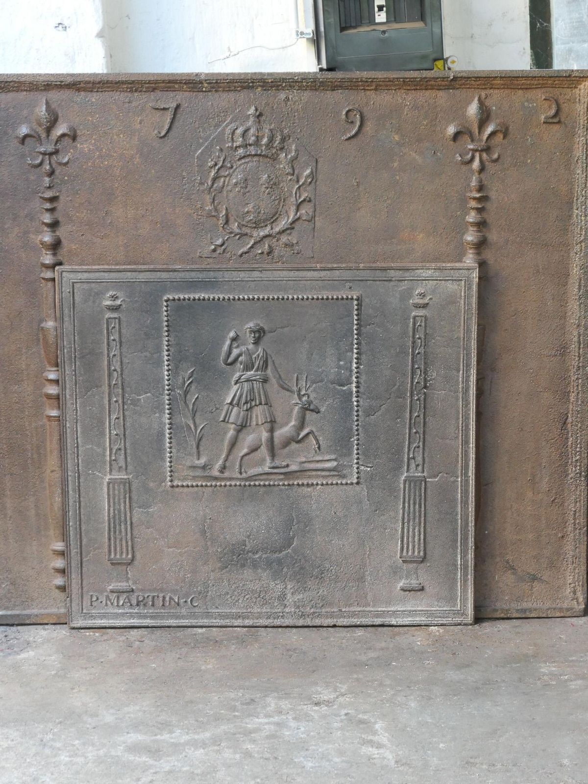 Antique French Neoclassical Fireback, 18th   19th Century photo furniture
