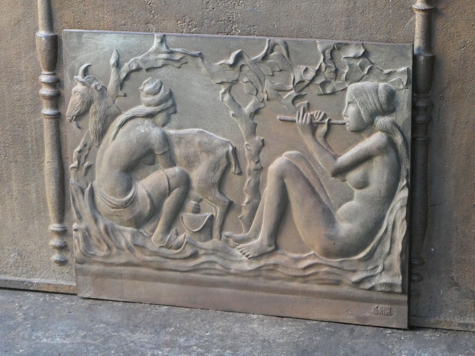 20th Century French Modernist 'Rural Scene' Fireback / Backsplash photo 1088.0