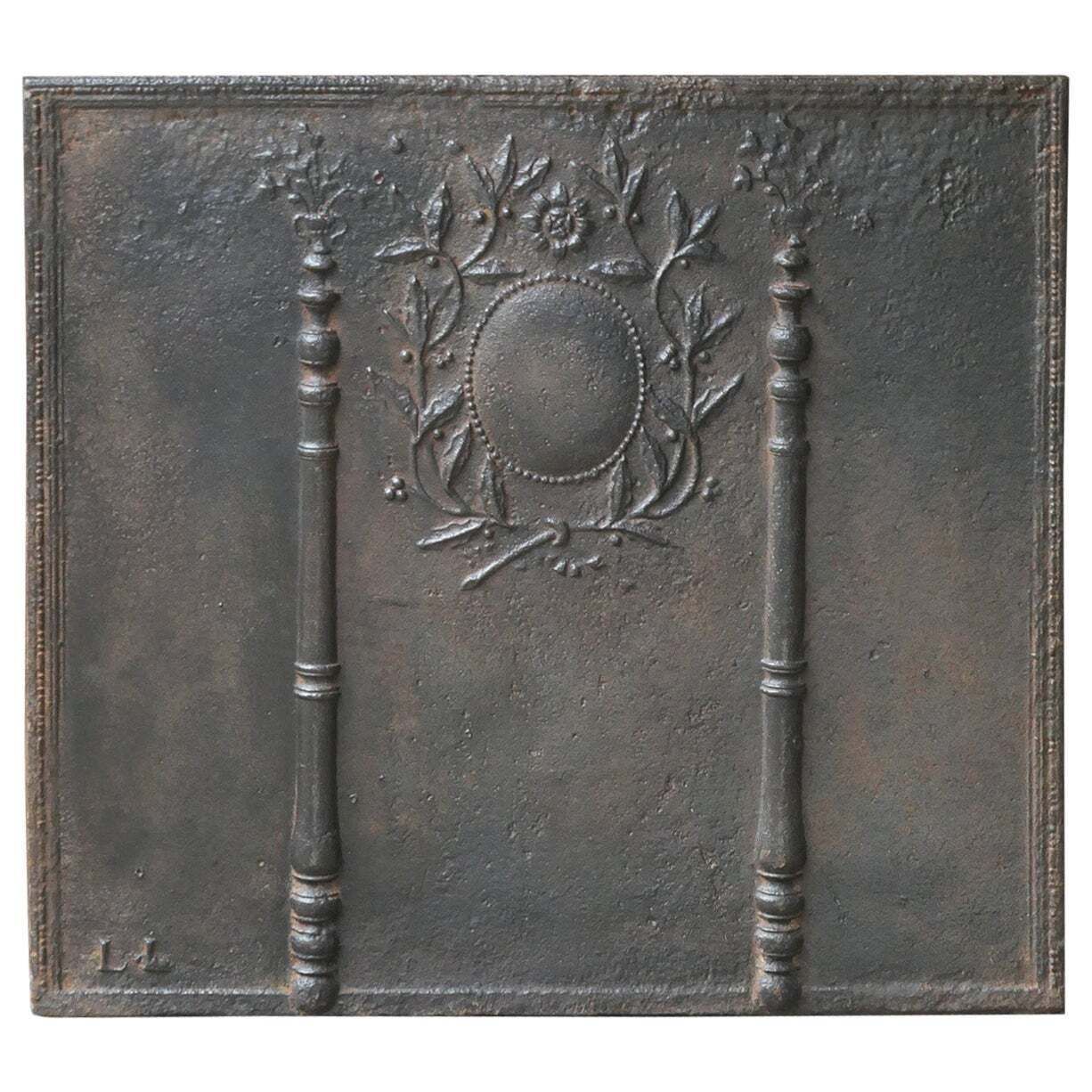 Beautiful Antique French Neoclassical Fireback / Backsplash, 18th   19th Century