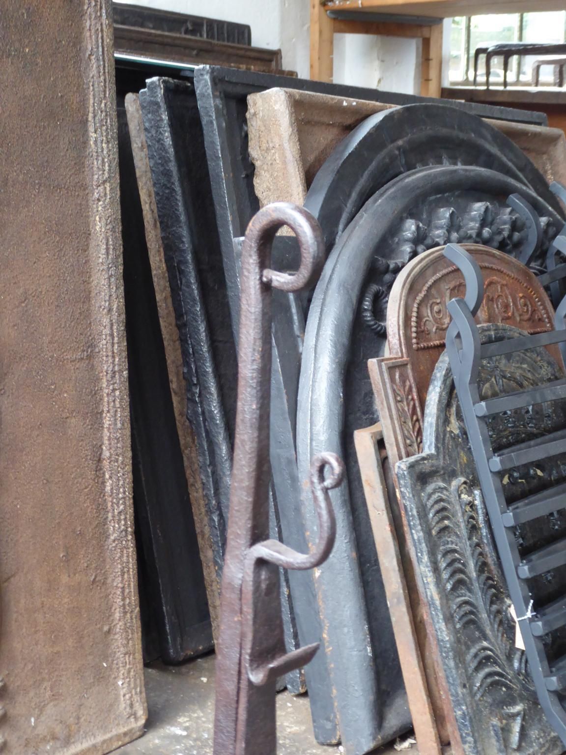 photo for sale Large French Louis XIII Period Fireplace Grate Or Fire Basket, 17th Century