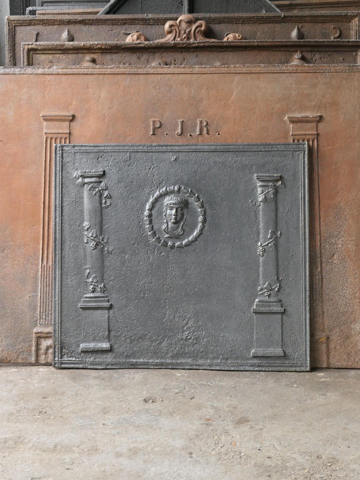French Neoclassical Period Fireback / Backsplash, 18th   19th Century photo furniture
