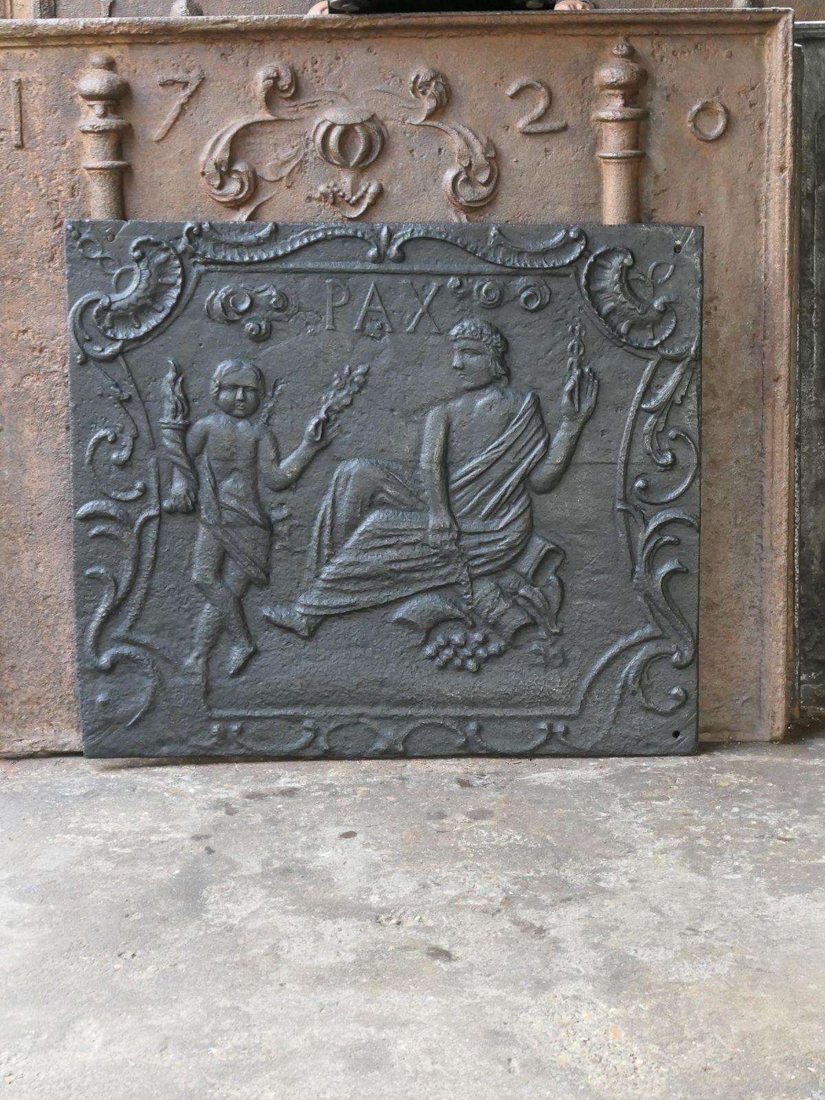18th Century French Louis XV 'Allegory Of Peace' Fireback / Backsplash photo furniture