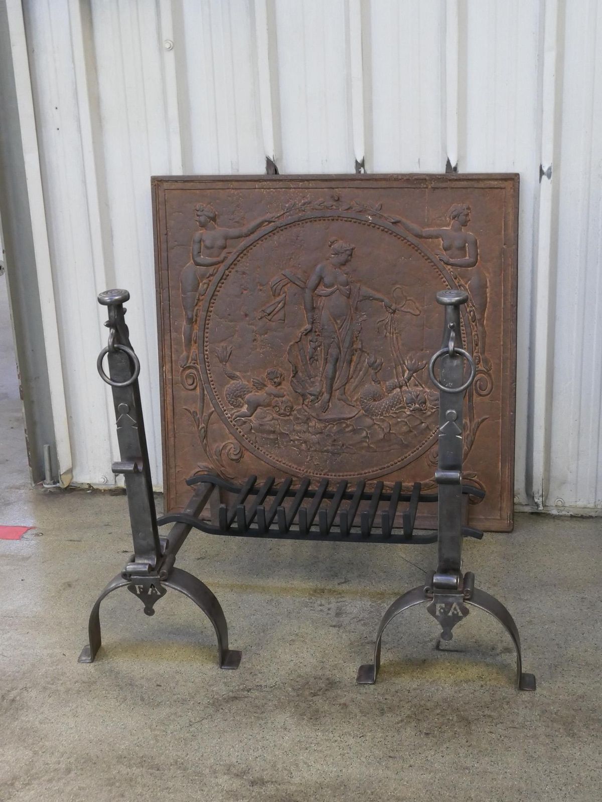 Large French Louis XV Period Fireplace Grate Or Fire Basket, 18th Century photo 1429.0