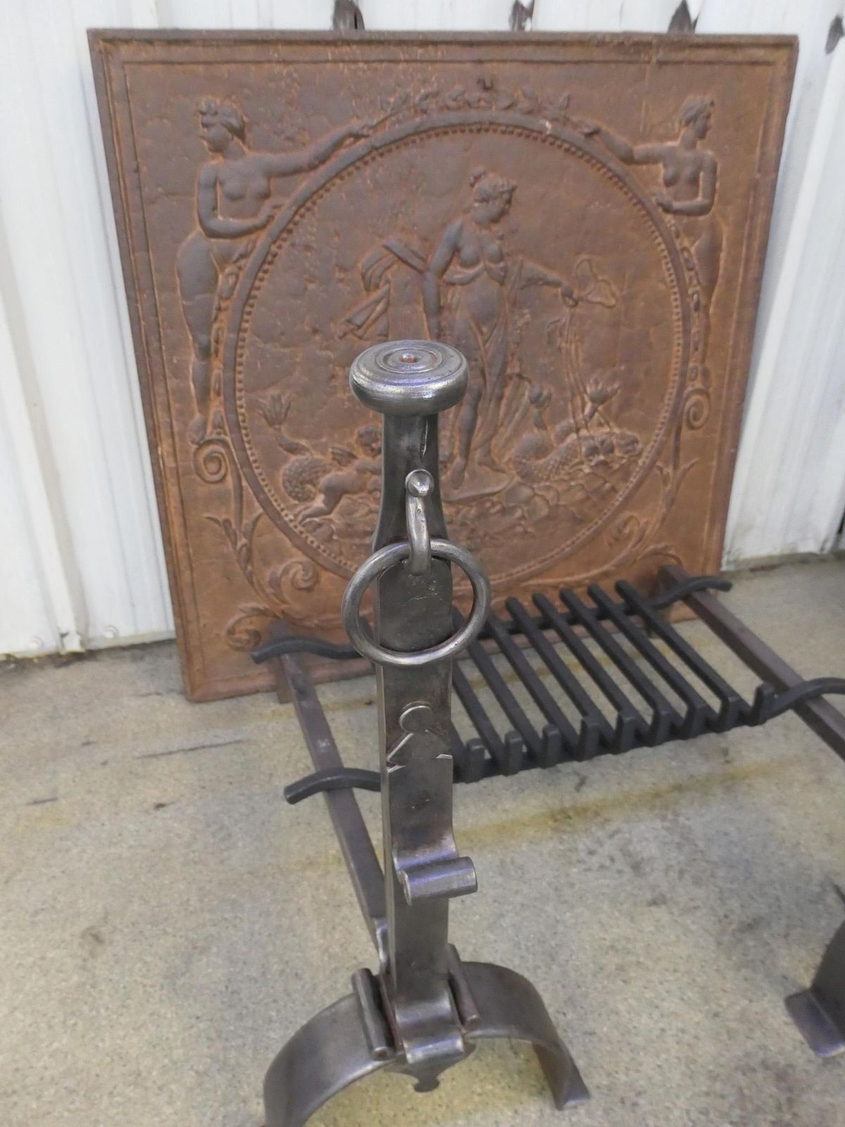 Large French Louis XV Period Fireplace Grate Or Fire Basket, 18th Century photo buy