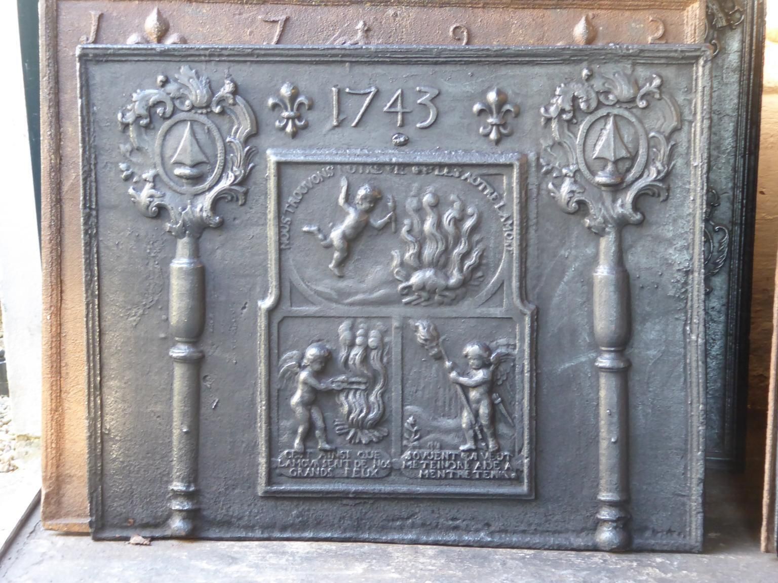 18th Century French 'Allegory Of Love' Fireback / Backsplash photo furniture