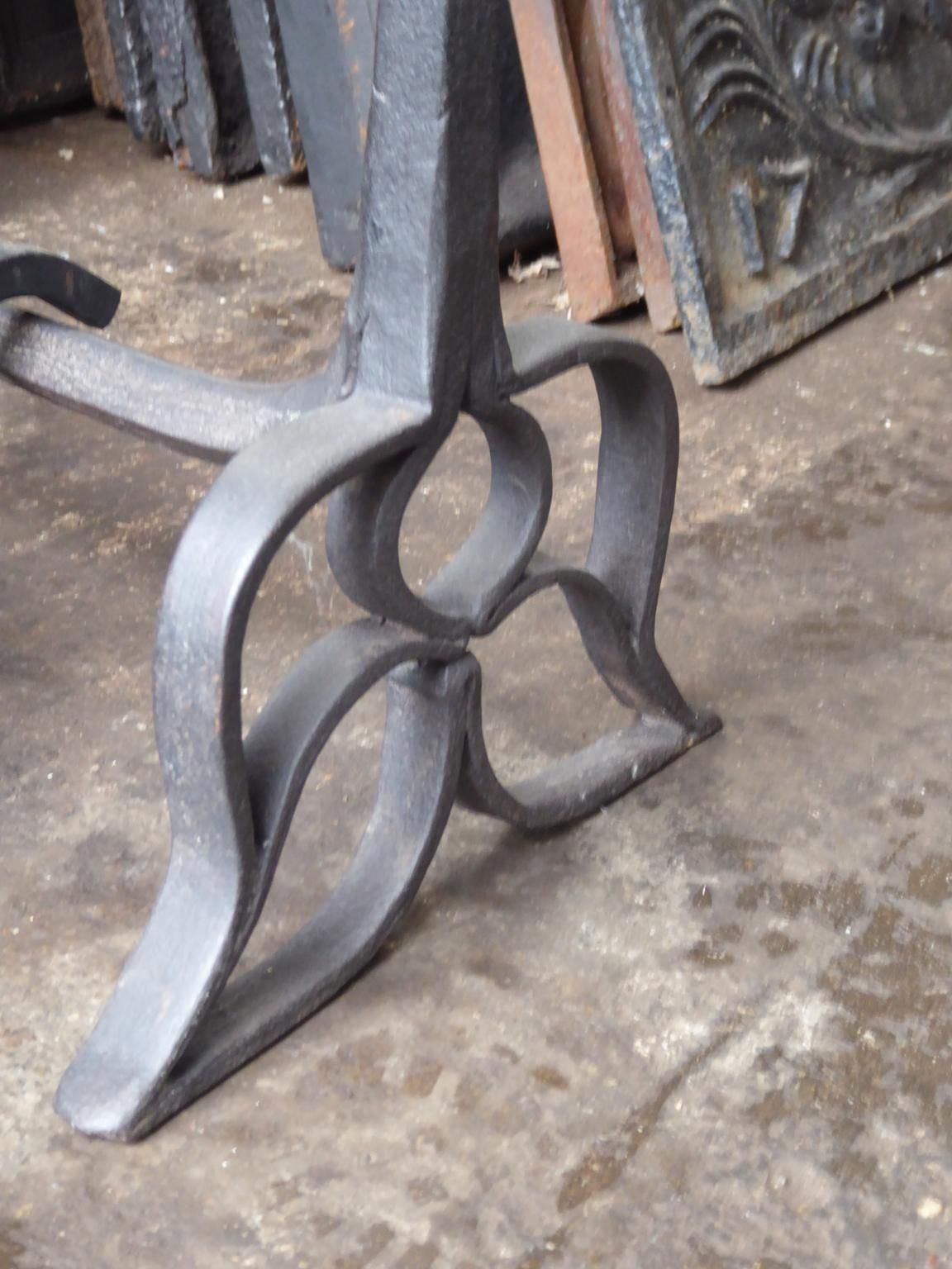 Large French Renaissance Period Fireplace Grate Or Fire Basket, 16th   17th C. photo for sale