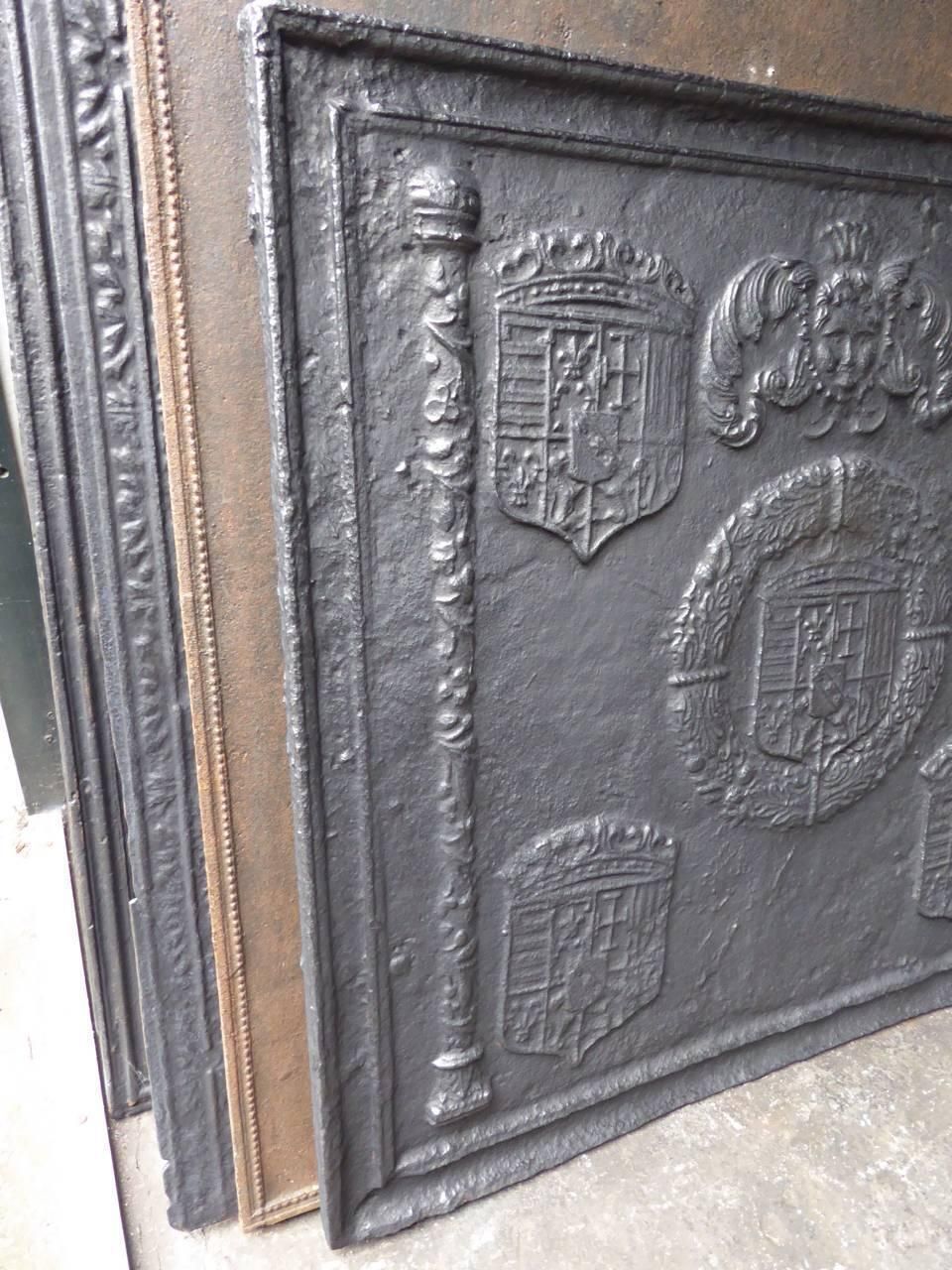 16th 17th Century French 'Arms Of Lorraine' Fireback / Backsplash photo for sale