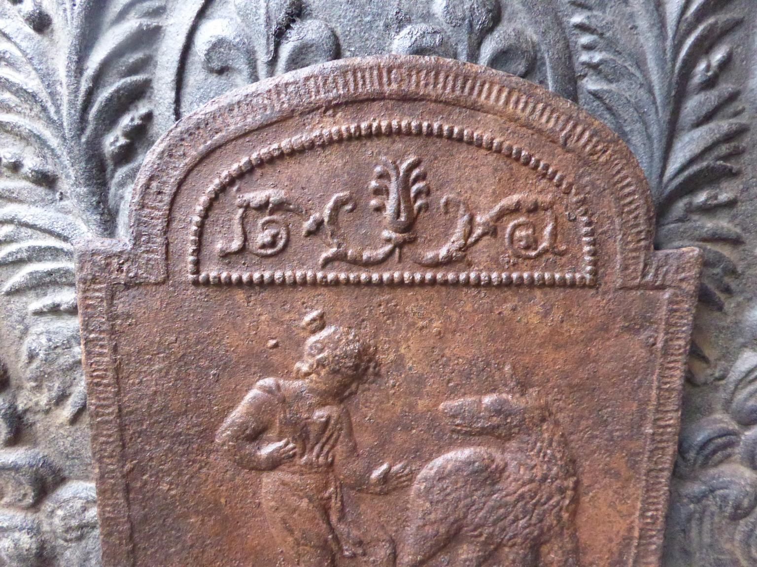 Antique French Napoleon III 'Little Red Riding Hood' Fireback / Backsplash photo Home Fixtures