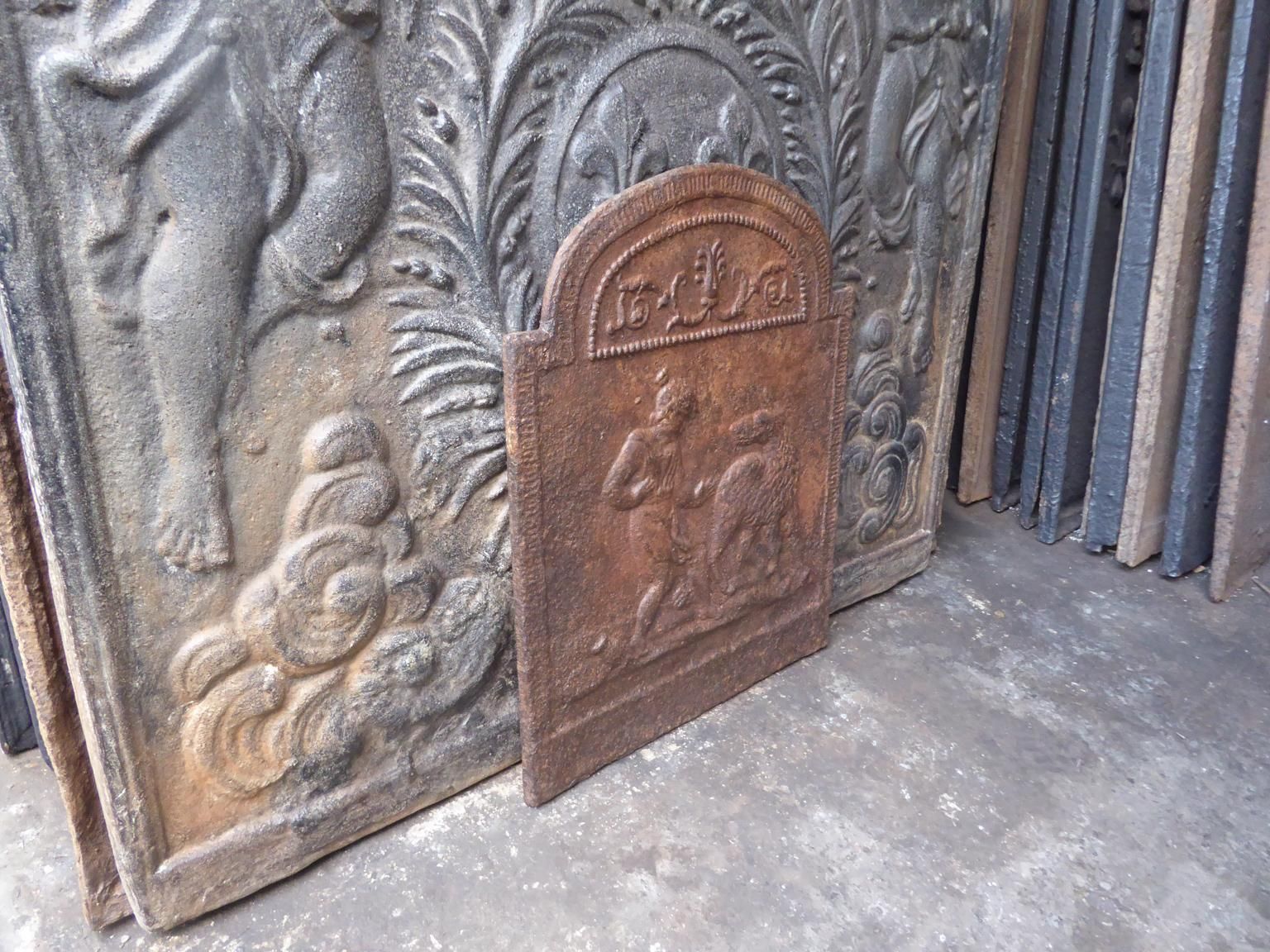 photo furniture Antique French Napoleon III 'Little Red Riding Hood' Fireback / Backsplash
