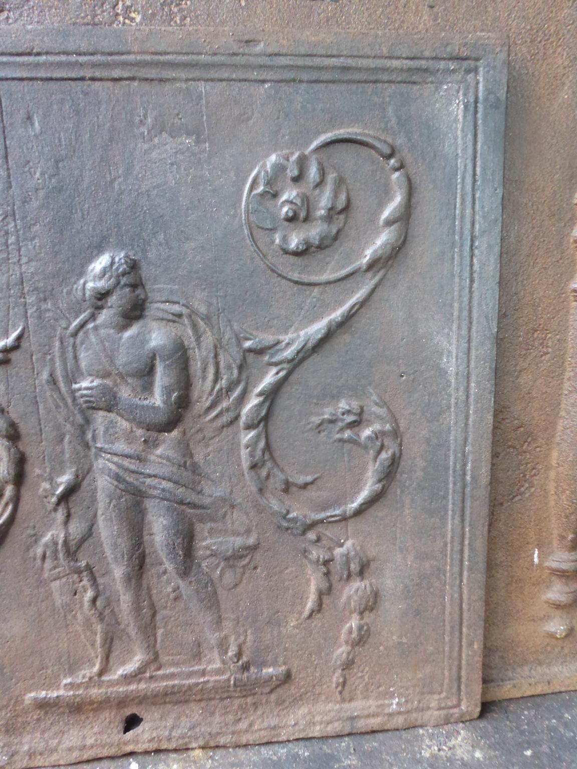 French Neoclassical 'Diana' Fireback / Backsplash, 18th 19th Century photo 380.0