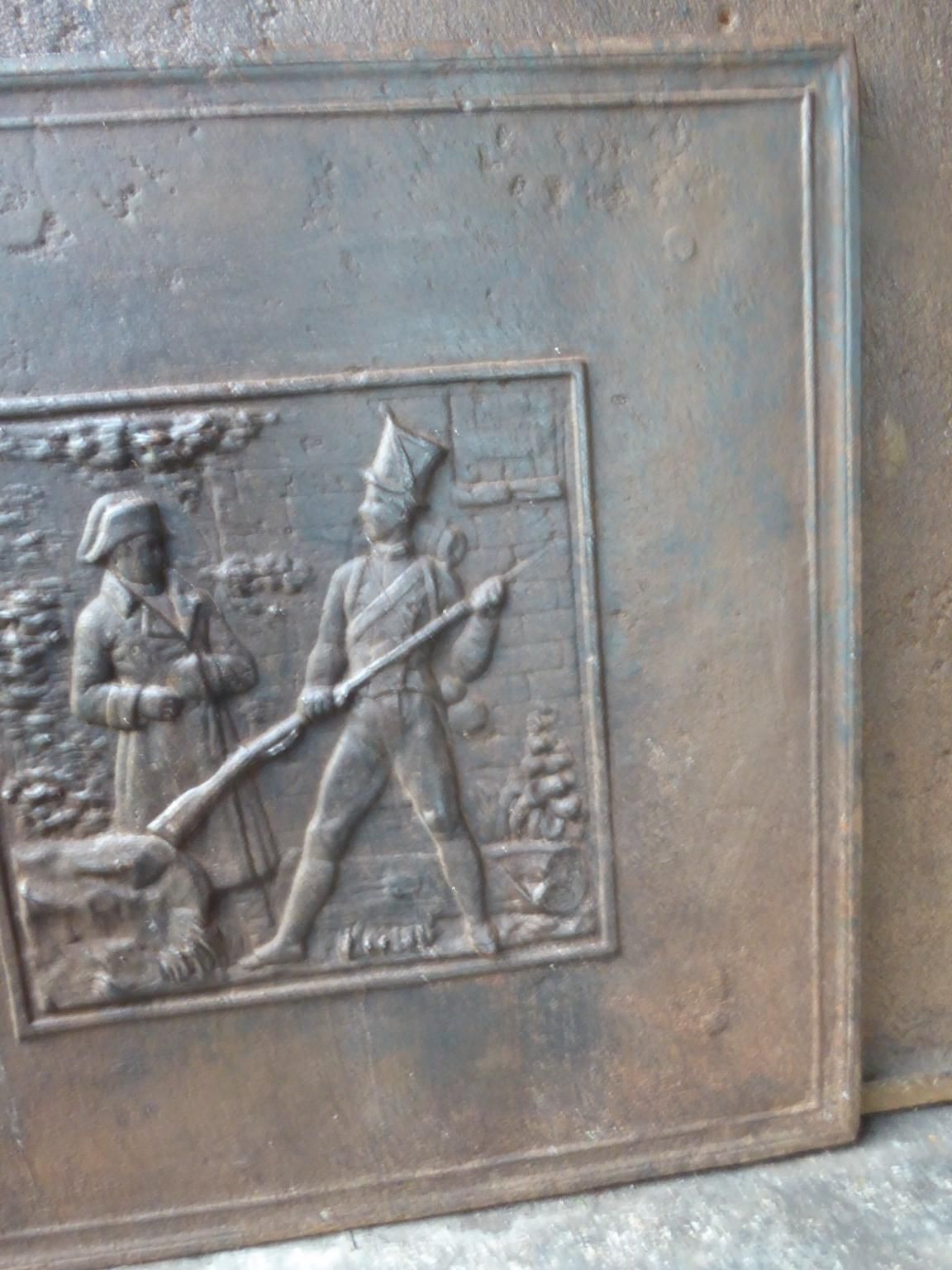 Antique French 'Napoleon' Fireback / Backsplash, 19th Century photo Home Fixtures