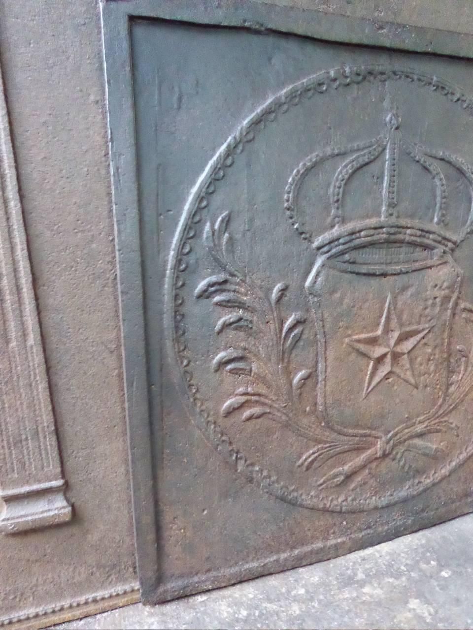19th Century, French 'Arms Of France' Fireback / Backsplash photo vinterior