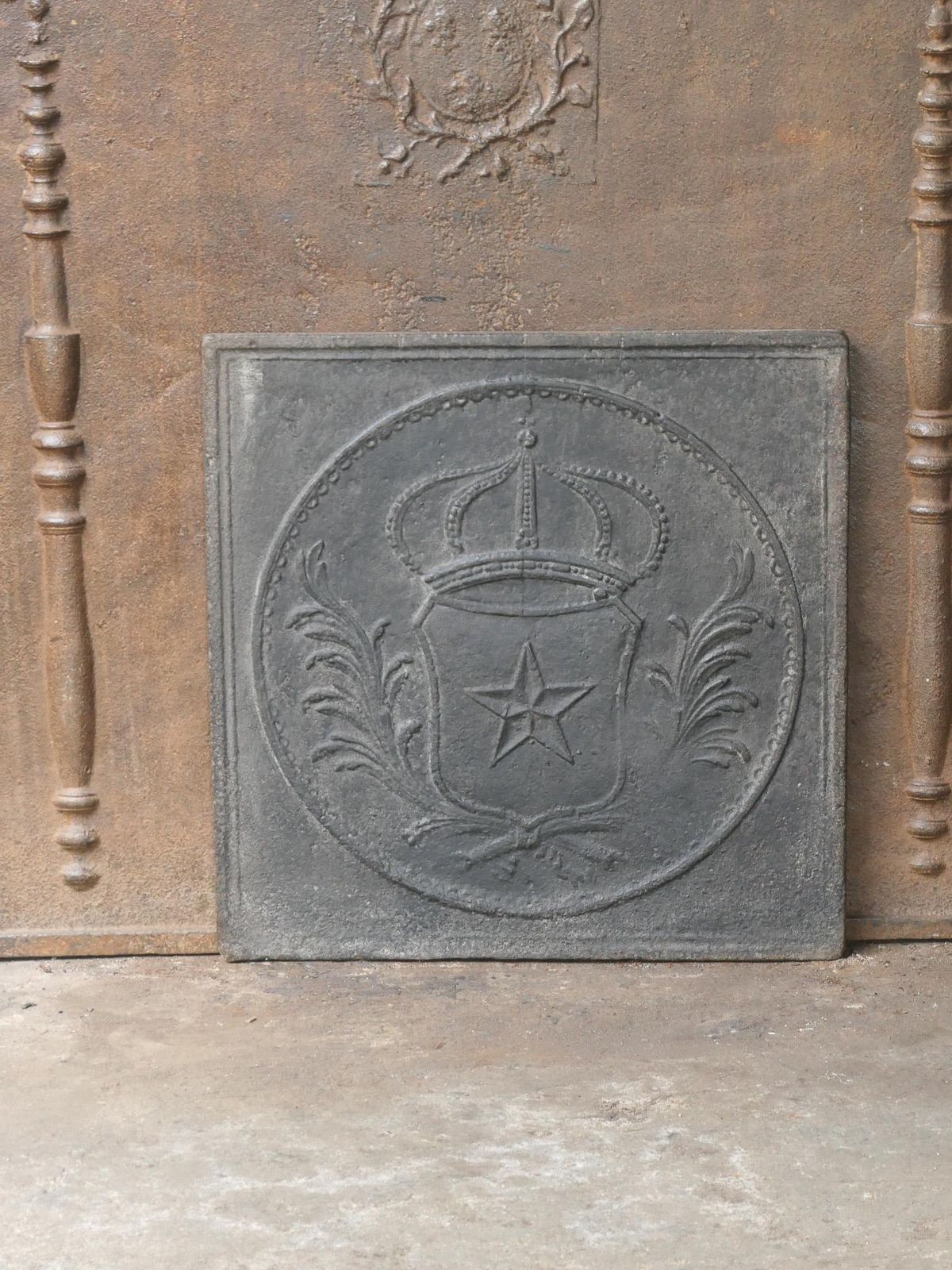 French Napoleon III Period 'Arms Of France' Fireback / Backsplash, 19th Century photo vintage