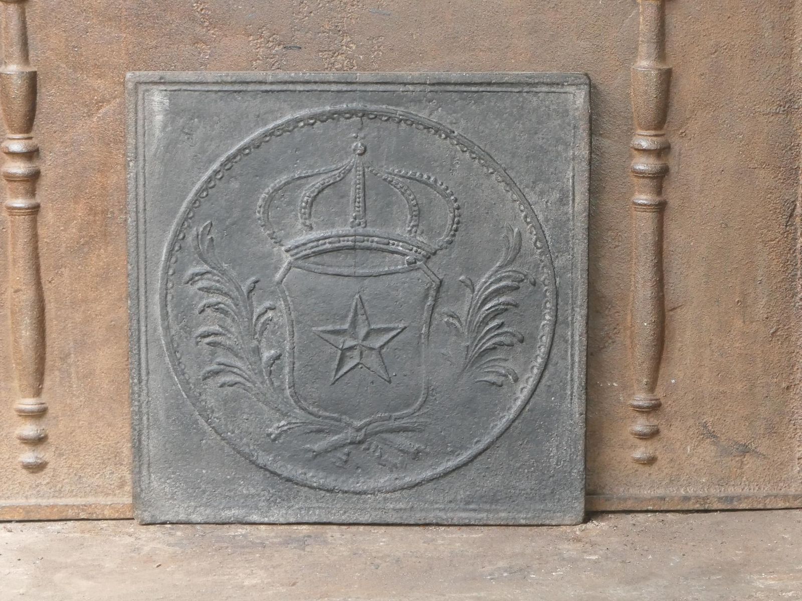 Home Fixtures French Napoleon III Period 'Arms Of France' Fireback / Backsplash, 19th Century photo