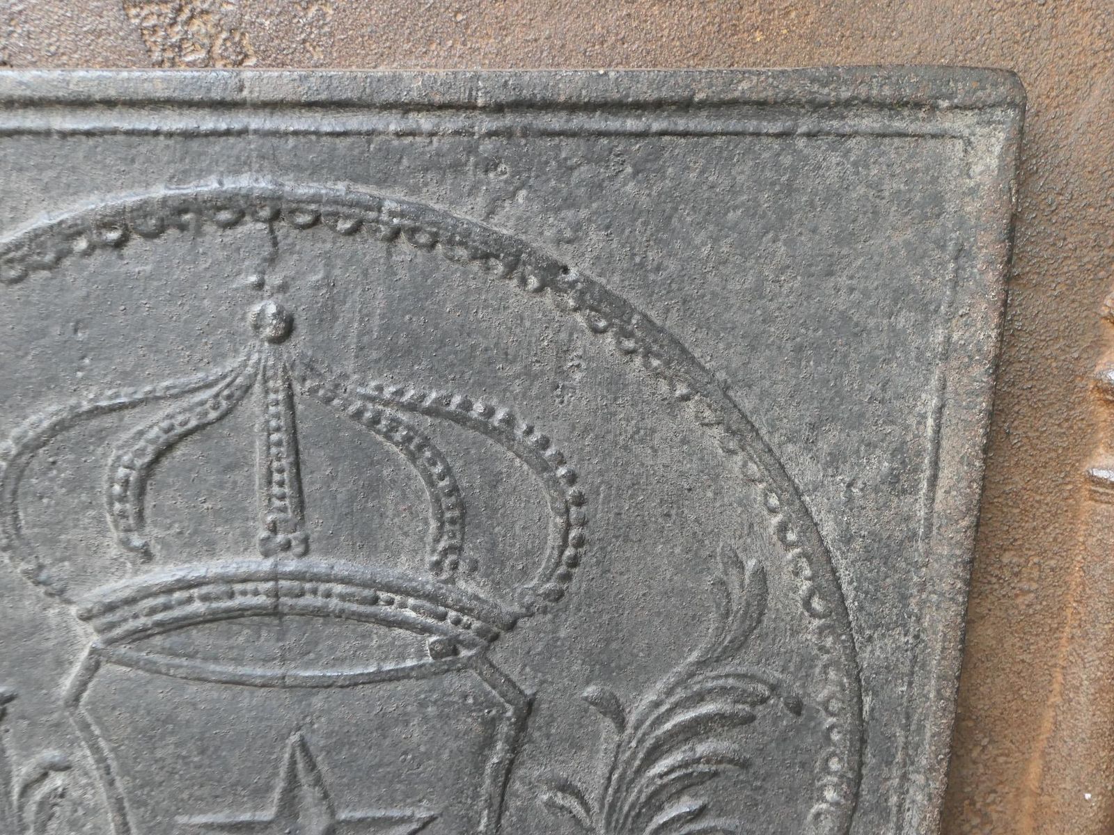 photo vinterior French Napoleon III Period 'Arms Of France' Fireback / Backsplash, 19th Century