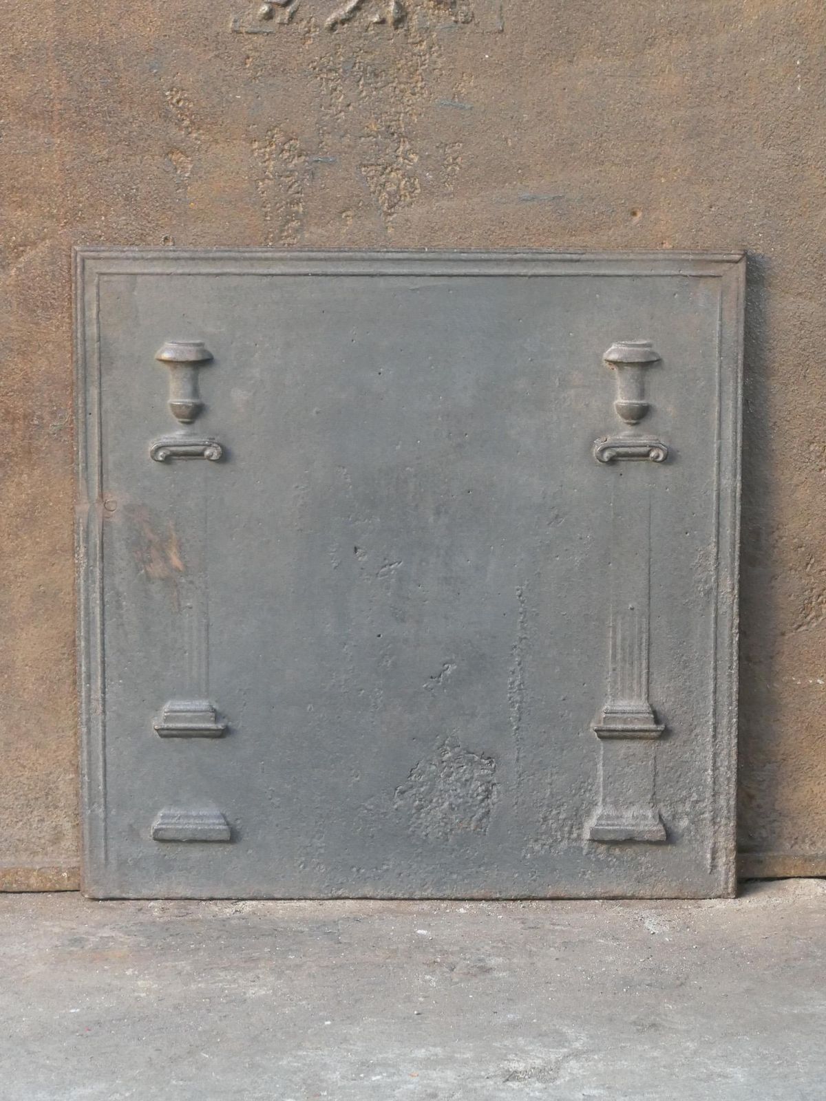 Antique French 'Pillars Of Freedom' Fireback / Backsplash, 18th   19th C. photo for sale