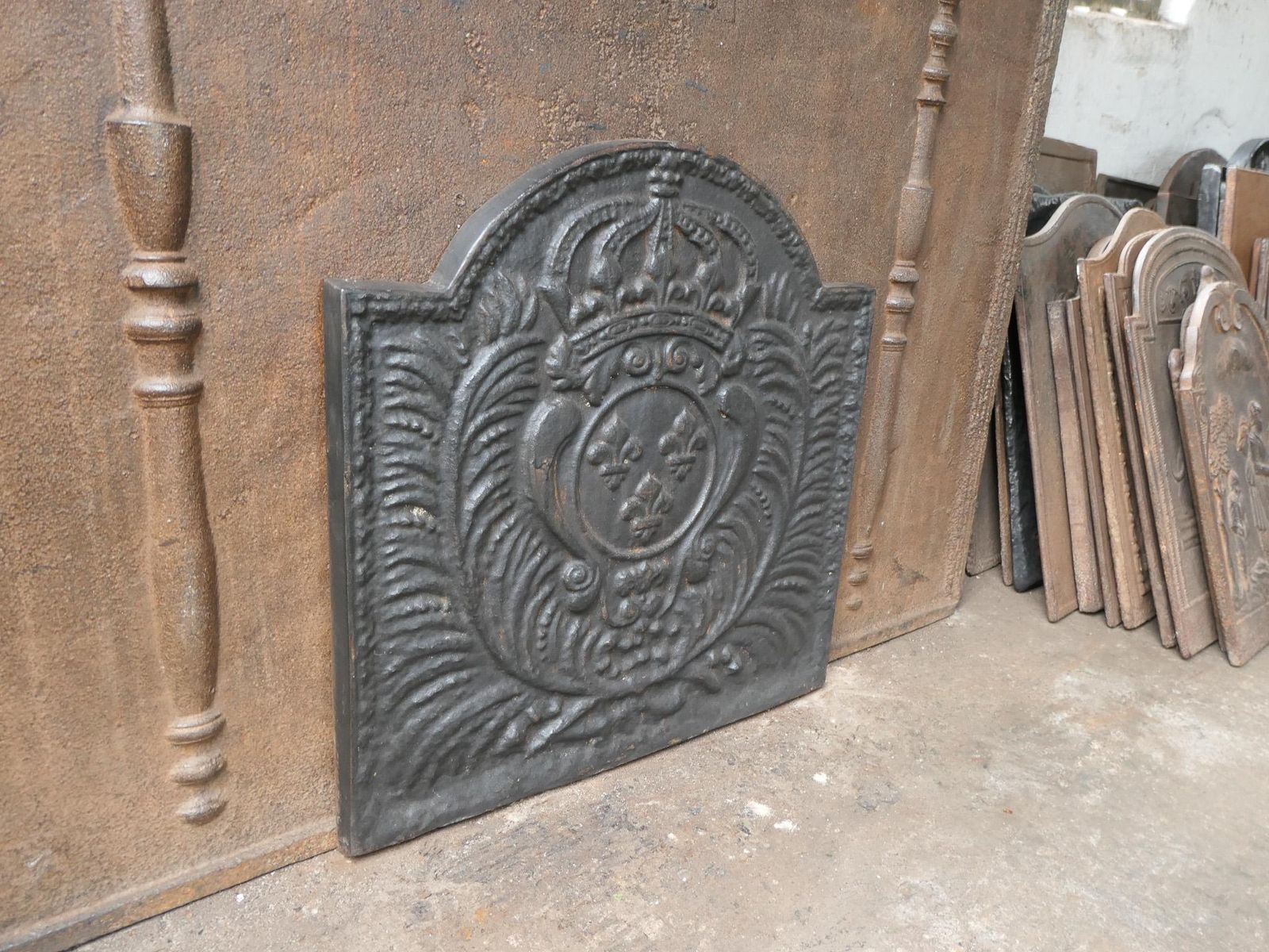 photo for sale French Louis XV Style 'Arms Of France' Fireback / Backsplash