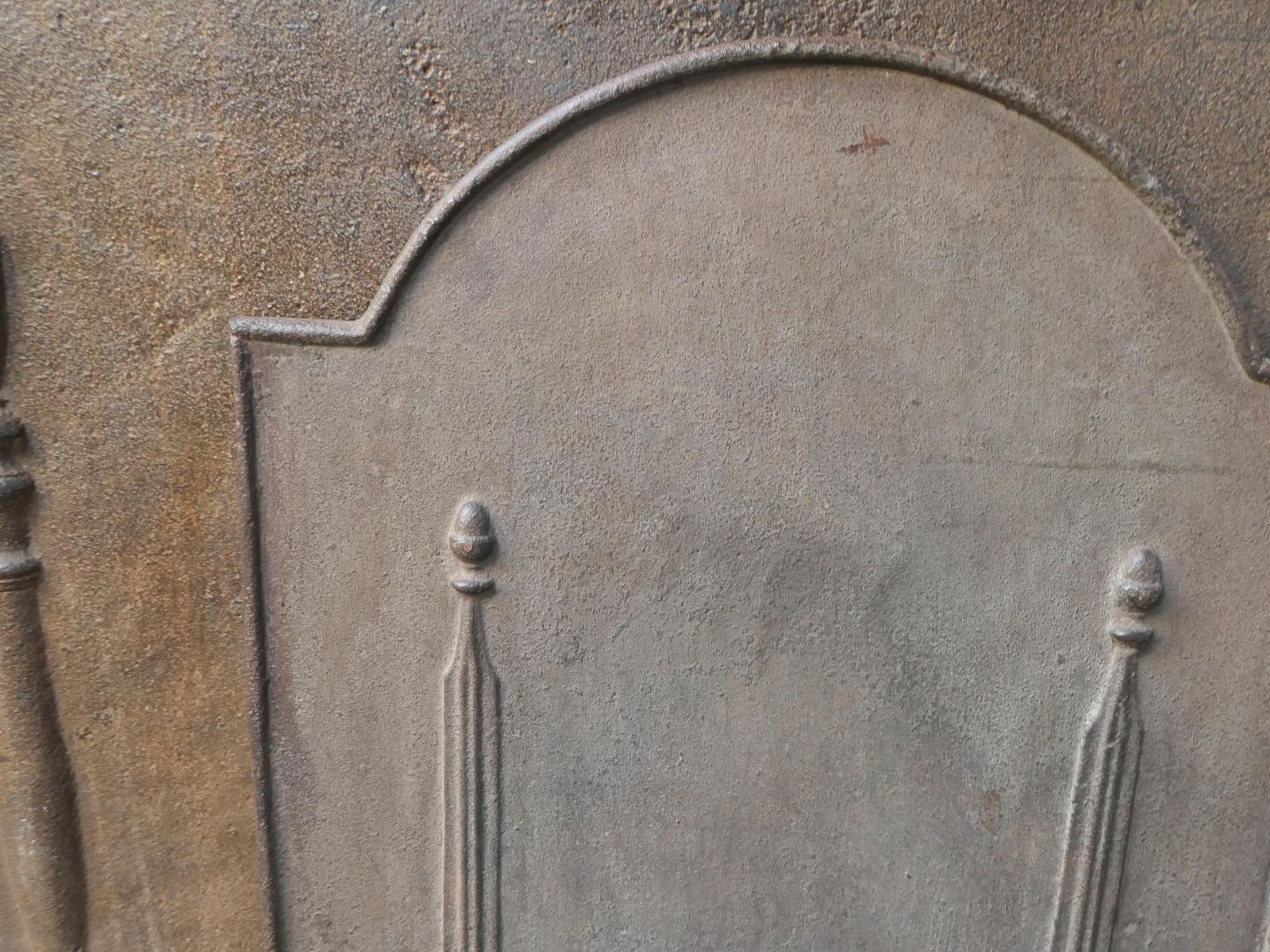 Antique French 'Pillars Of Freedom' Fireback / Backsplash, 18th   19th C. photo vintage