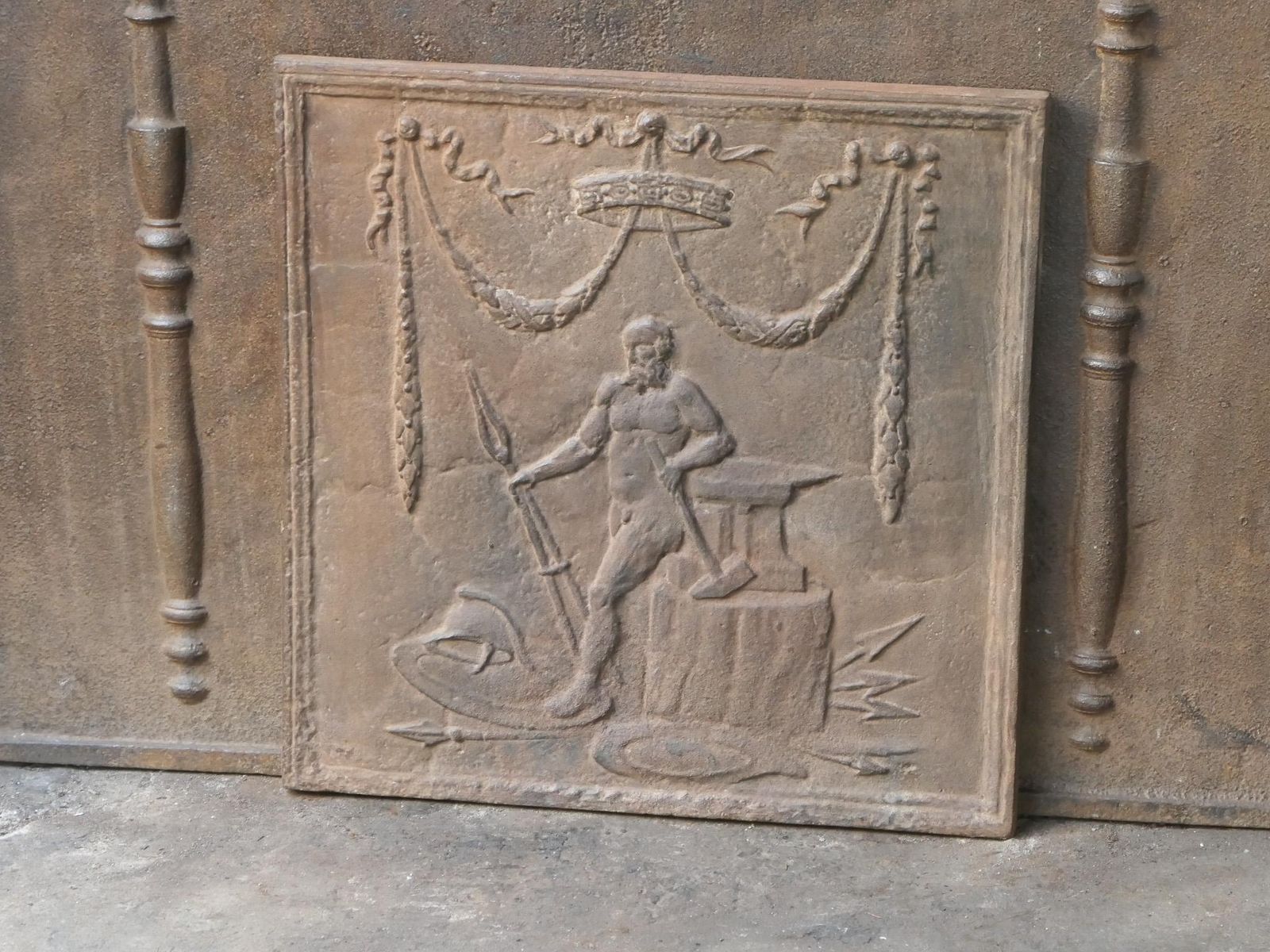 French Neoclassical Style 'The Smithy' Fireback / Backsplash photo 405.0